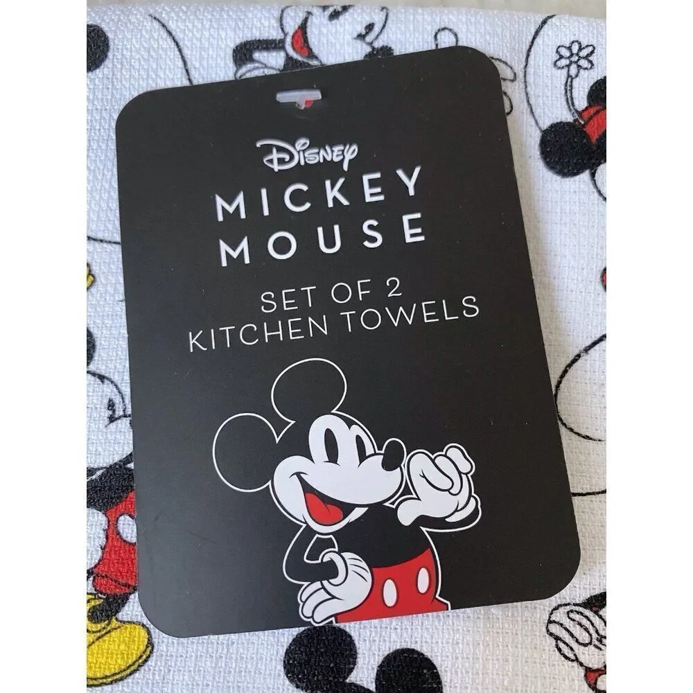 2 Pack Disney Mickey Minnie Mouse Classic Kitchen Towels 16 X 26”‎ NEW